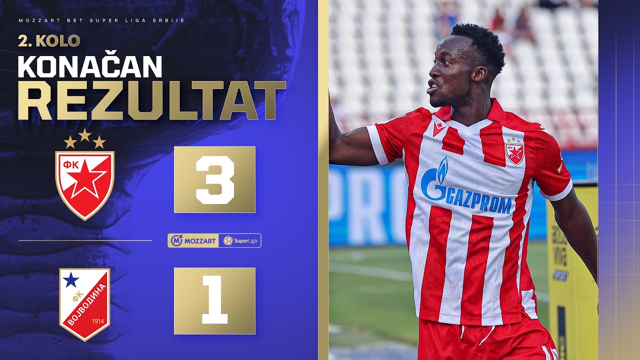 Serbian Superliga Crvena Zvezda 3-1 Vojvodina Novi Sad Highlights,Hot Video - Goaloo